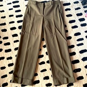 Army green, dress pants